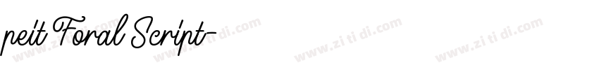 peit Foral Script字体转换